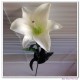 Artificial flowers White single lily stem real touch PU New lily stem